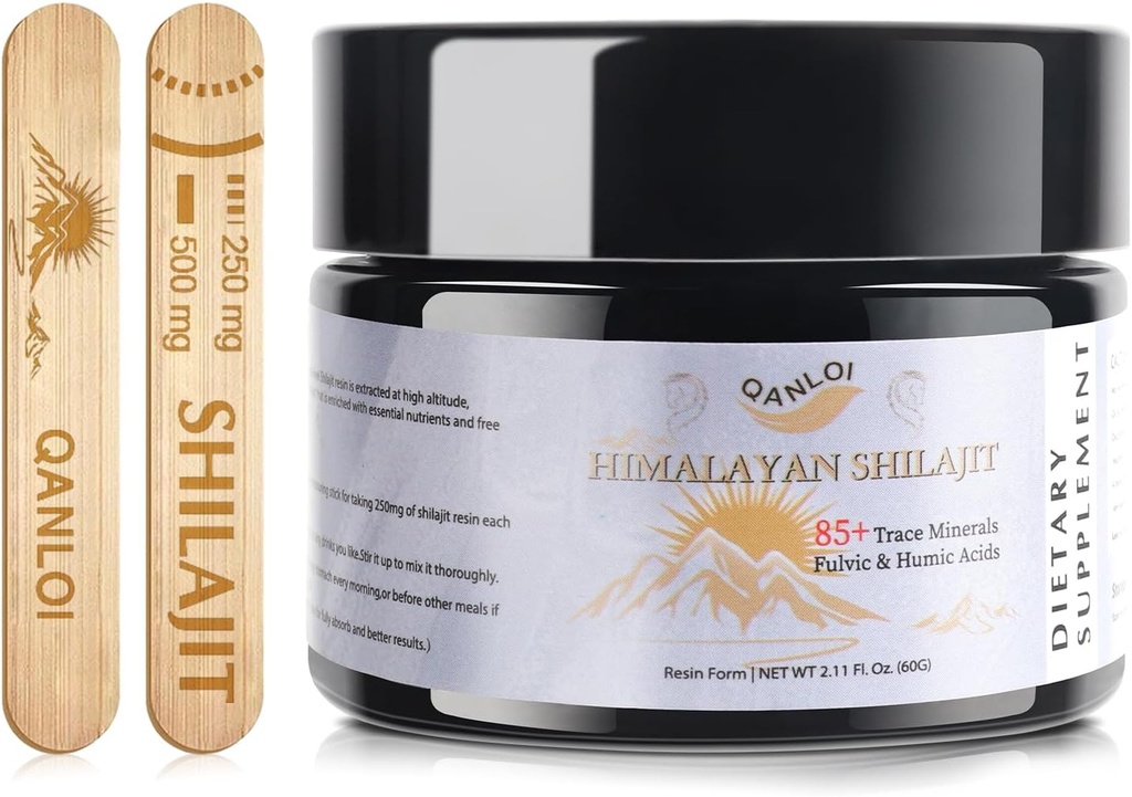 Shilajit Men-Natural Shilajit Resin kanssa Hummeri ja Fulvic Acid Supplement, Himalajan Shilajit Resin-120 Palveleminen 60g (500 mg)