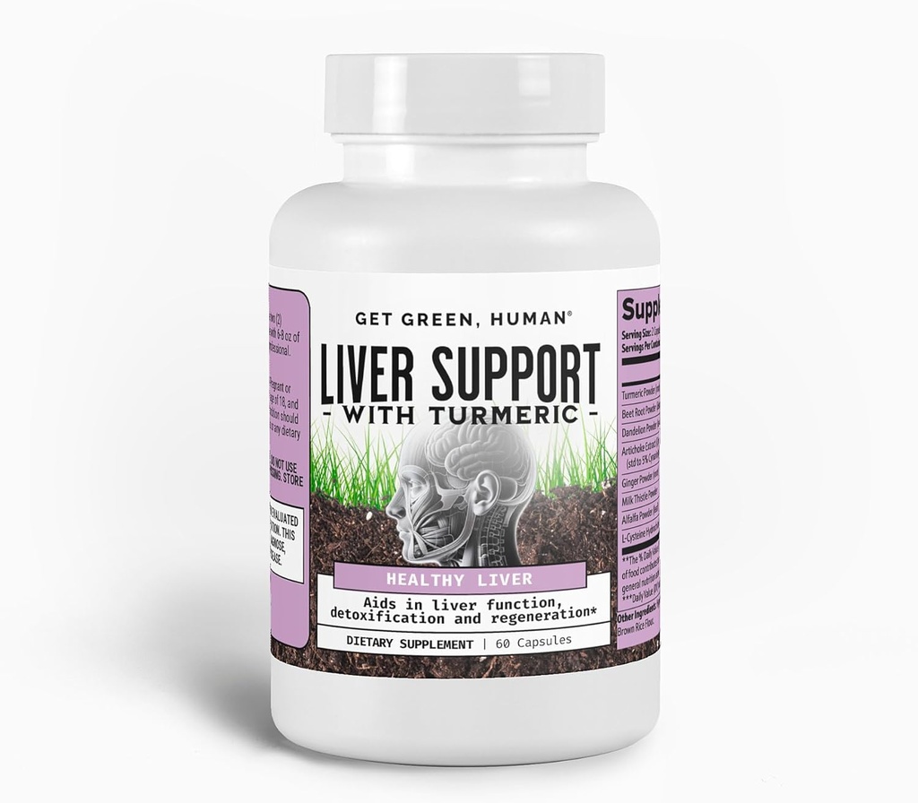 Maksan tukikapselit w/turmeric, Milk Thistle & Voikukka - Detox, Cleanse & Regenerate Liver Function - Daily Herbal Supplement w/Beetroot & Artisoke - 60 kapselia