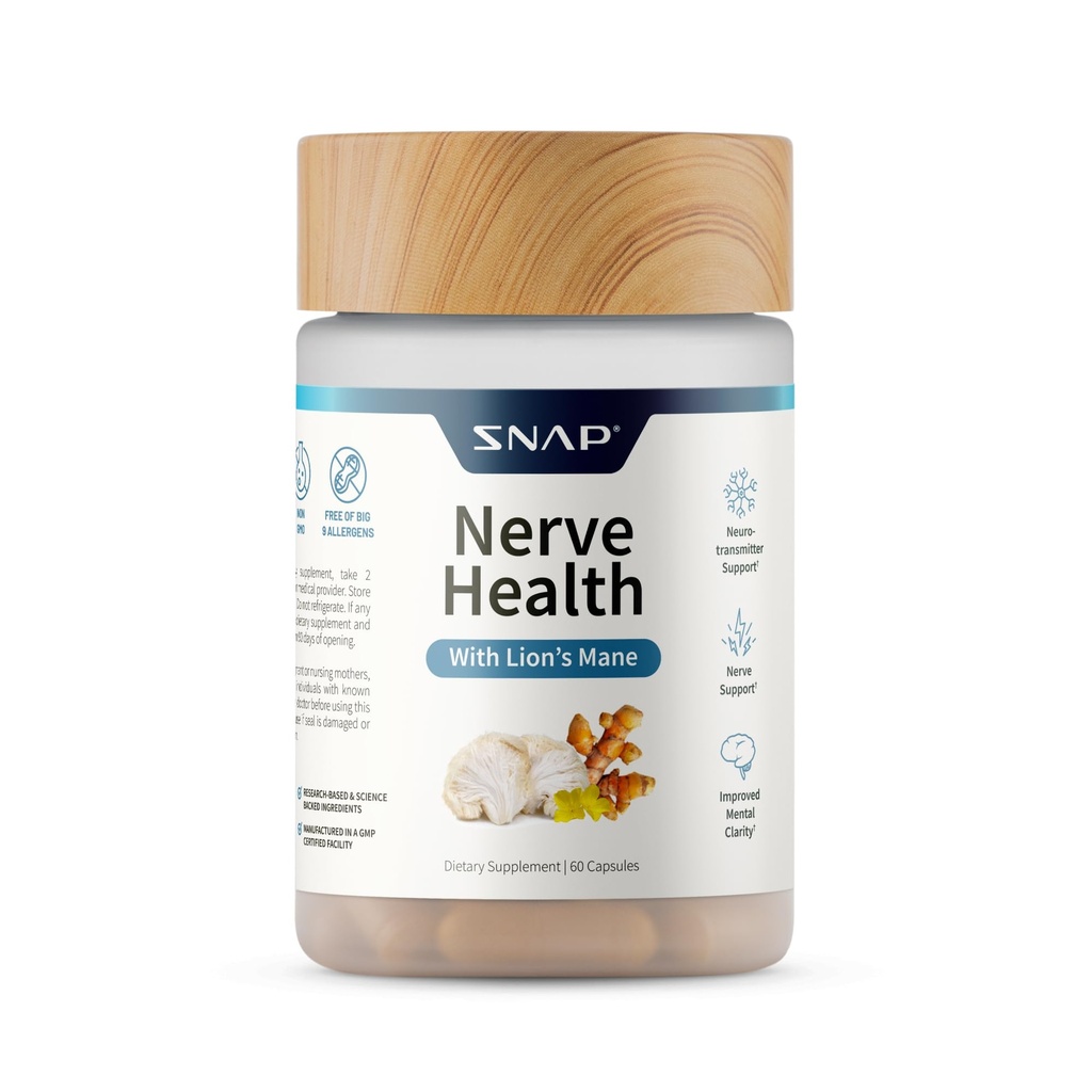 Napsauta Lisäravinteet Hermo terveystuki leijona Mane, Organic Turmeeric & Yrtit 