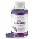Iron Gummies kanssa C-vitamiini - rautapuutos Anemia täydentää aikuisille ja lapsille, pureskeltava, punainen verisolu tuki, energia, Immuunitoiminta, aivojen terveys, Max Imeytyminen, 120 Vegan Gummies