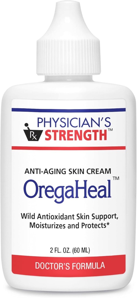 Lääkärin vahvuus OregaHeal Cream - 2 fl oz - Anti-Aging Skin Cream - Wild antioksidantti ihon tuki - Kosteuttaa ja suojaa - Sopii kaikille ihotyypeille