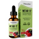 NaturalSlim Liquid B12 vitamiineja D-vitamiini - Metab-12 Methylcobalamiini 2500 mikrog B12 Sublingual Drops for Metabolia, energia, & Immuuni tuki - Berry Flavor 1 fl oz