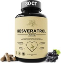 Quercetin & Resveratrol lisäravinteet viinirypäleen siemenen 425 mg kasviperäinen antioksidantti & hyvinvointi Tuki Polyfenolit & ravintoaine Blend General Health, 30Ct