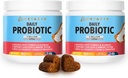Probiootit koirille - 6 kannat Prebiootit - Tukee Ruoansulatus-ja immuunijärjestelmä ... helpotus ripuli, paha hengitys, allergiat, kaasu, ummetus, Hot Spots - valmistettu USA - 240 Chews