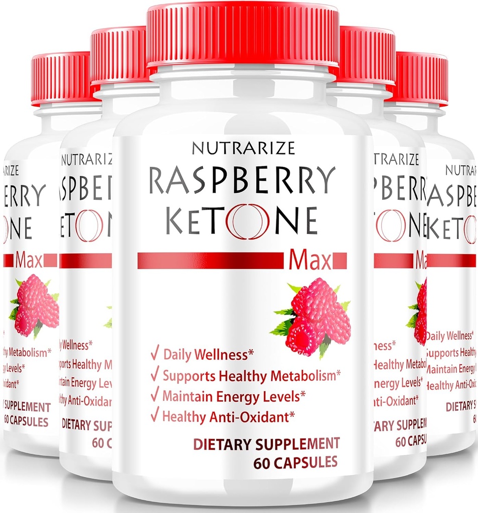 (5 pakkaus) Vadelma Ketone kapselit, virallinen vadelma Ketone laihtuminen, Kaikki luonnolliset Keto Formula avata kehon ja kunto tavoitteet, VadelmaKetone 1200MG täydentää, arvostelut (300 kapselia)