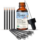 Sky Organics Organic Castor Oil Eyelash & Brow Serum, Heksaanivapaa hoitoöljy, joka edistää Fuller Looking Lashes & Eye Brows, 100% Pure & Cold-Pressed 1 fl. Oz. / 30 ml w eBook