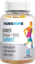 Runner Omega 3, 6 ja 9 Gummies Plus DHA - Päivittäinen juoksu täydentää ... 50% vähemmän sokeria...