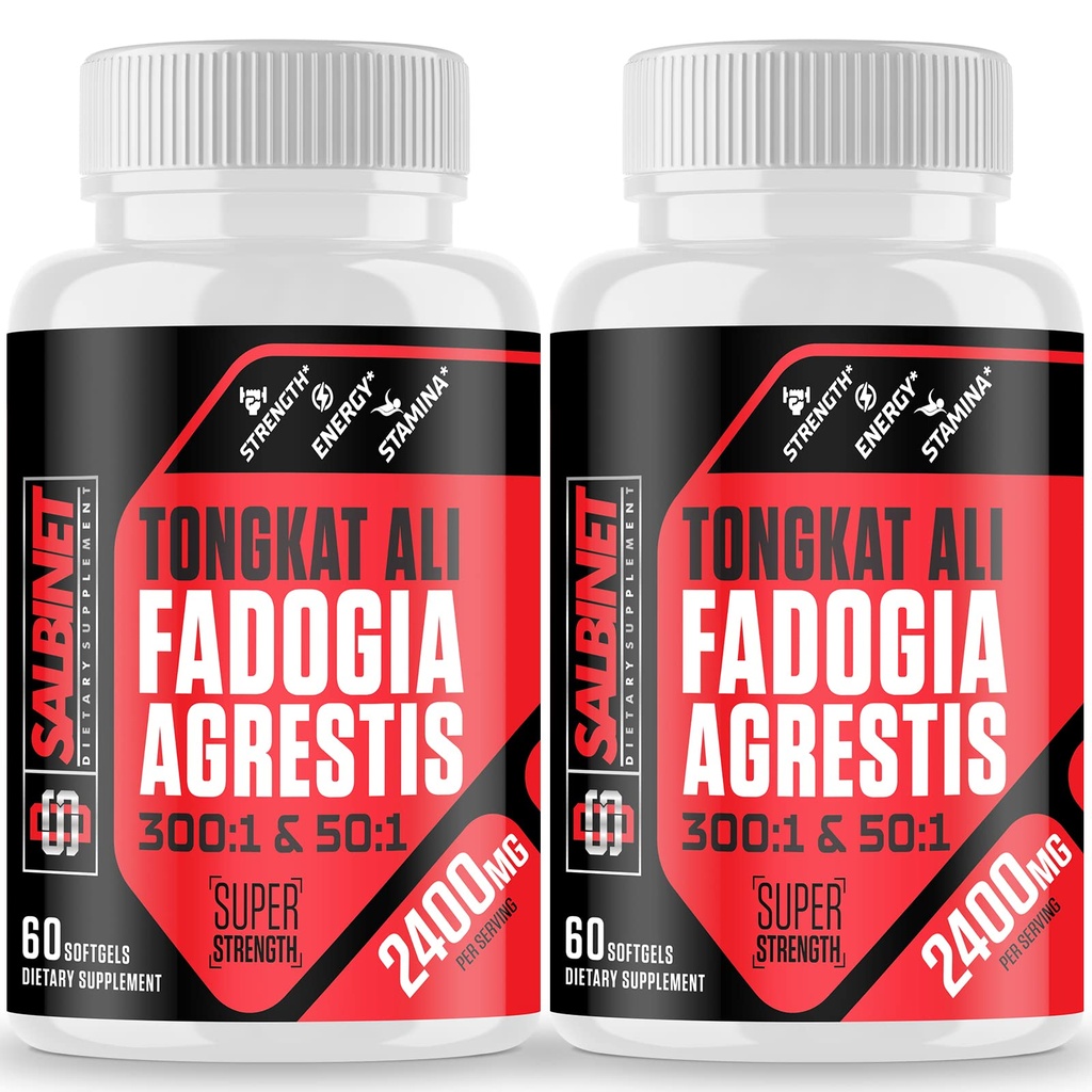 2400mg Fadogia Agrestis Tongkat Ali Lisäravinteet - Kolmas osapuoli Testattu - 1400mg Fadogia Agrestis & 1000mg Tongkat Ali, suurin vahvuus, lihasmassa & urheilullinen suorituskyky, 2 pakkausta