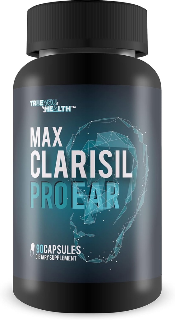 Max Clarisil Pro Ear - Hörselnedsättning & Ear Ringinging Support - Naturlig gurkmeja baserad formel för att stödja minskad svullnad och förbättrad öronhälsa - Max Clarisil Pro Hörselnedsättning
