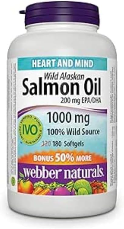 Webber Naturals Wild Alaskan Salmon Oil Softgel, 200mg 180 greve