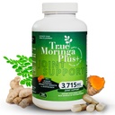 True Moringa Plus+ Joint Support Supplement 10:1 Pura 20,000 mg Organic Moringa, Turmeric Curcumin, Inkivääri, Boswellia, BioPerine ...