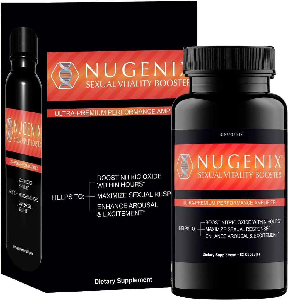 Nugenix Sexual Vitality Booster - Ultra Premium Performance vahvistin miehille - Typpioksidi täydentää, 63 kapselia