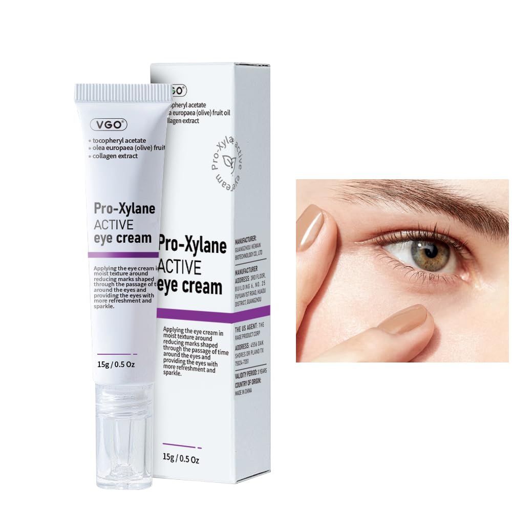 VGO Eye Cream 2% Pro- Xylane Eye Repair Cream for Dark Circles & Puffiness Under eyes, Pro Xylane + 6D Hyaluronic Acid to Firm Skin, vähentää ryppyjä, Fine Lines, 15g / 0,5 Oz