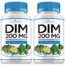 DIM täydentää 200mg - DIM diindolyylimetaani Plus BioPerine - Estrogeenitasapaino, Hormoni vaihdevuodet Relief, akne hoito, Vegan - 120