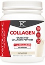 Ketologic Grass Fed Collagen Hydrolysate Powder (Aromiton) (1 LB) - 41 Servings, 11 G Collagen Per Serving, 10 G Protein per Serving - Grass-syöte Collagen Peptides