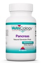 Nutricology Pancreas Pork 425mg Supplement - Haimatulehdus Natural Glandular, Haimatulehdus, Amylaasi, Proteaasi, Lipaasi, Hypoallergenic - 60