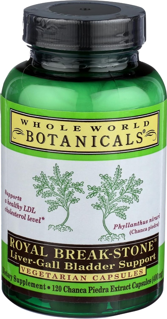 Hela World Botanicals Royal Chanca Piedra (Break-Stone) Liver Gall Bladder Support - 400 mg - 120 vegetariska kapslar