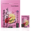 PowderVitamin Elektrolytes Powder Plus, Keto, Vadelma sitruuna, sokeriton, 1000 mg kalium, 120 mg kalsium, 120 mg magnesium, ei-GMO, nolla-kalorit, 30 Hydraation Packets