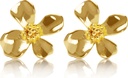 14K Kullattu 925 Sterling Silver Flower Lily Stud korvakorut