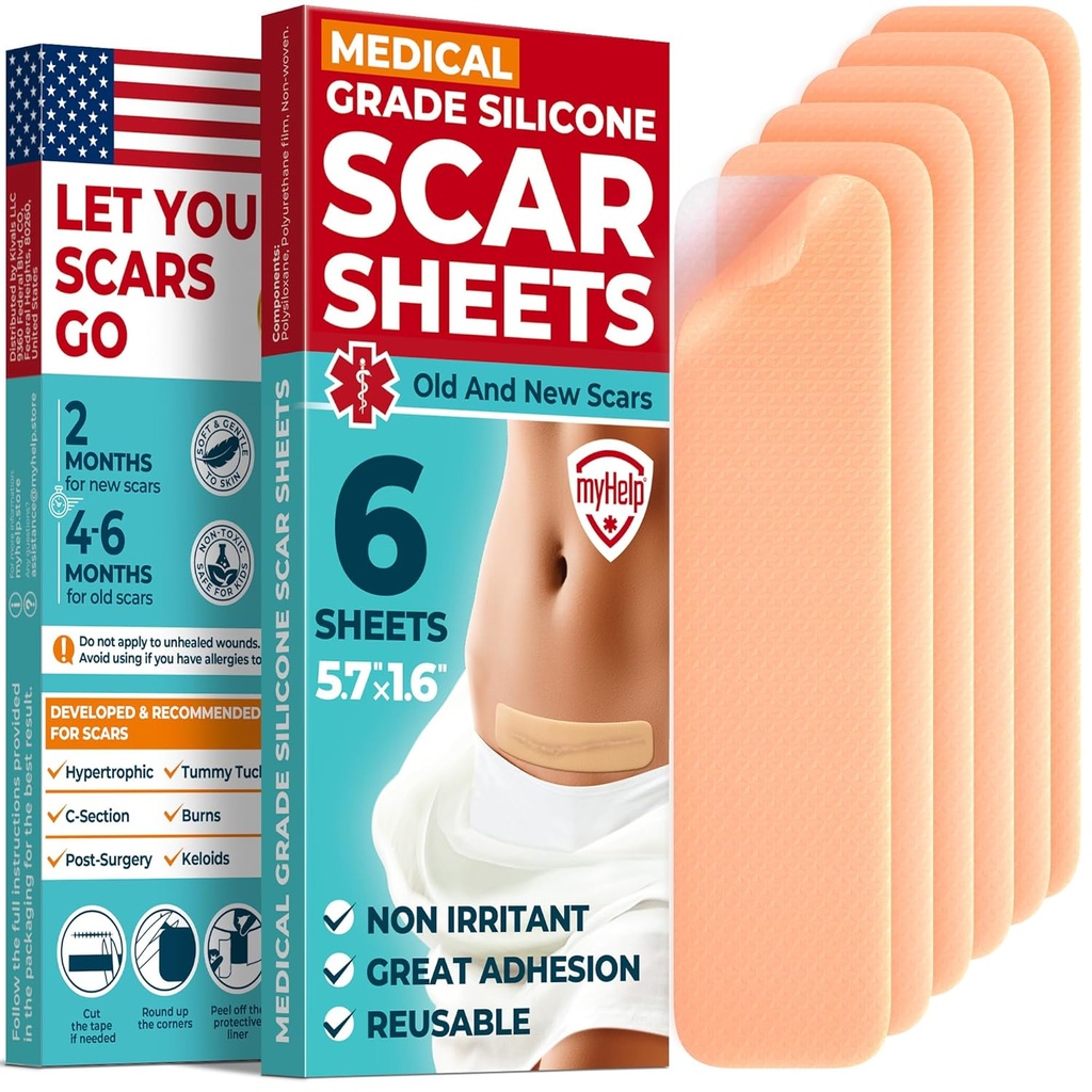 Medical Grade Silicone Scar Sheets - 6pk (5.7
