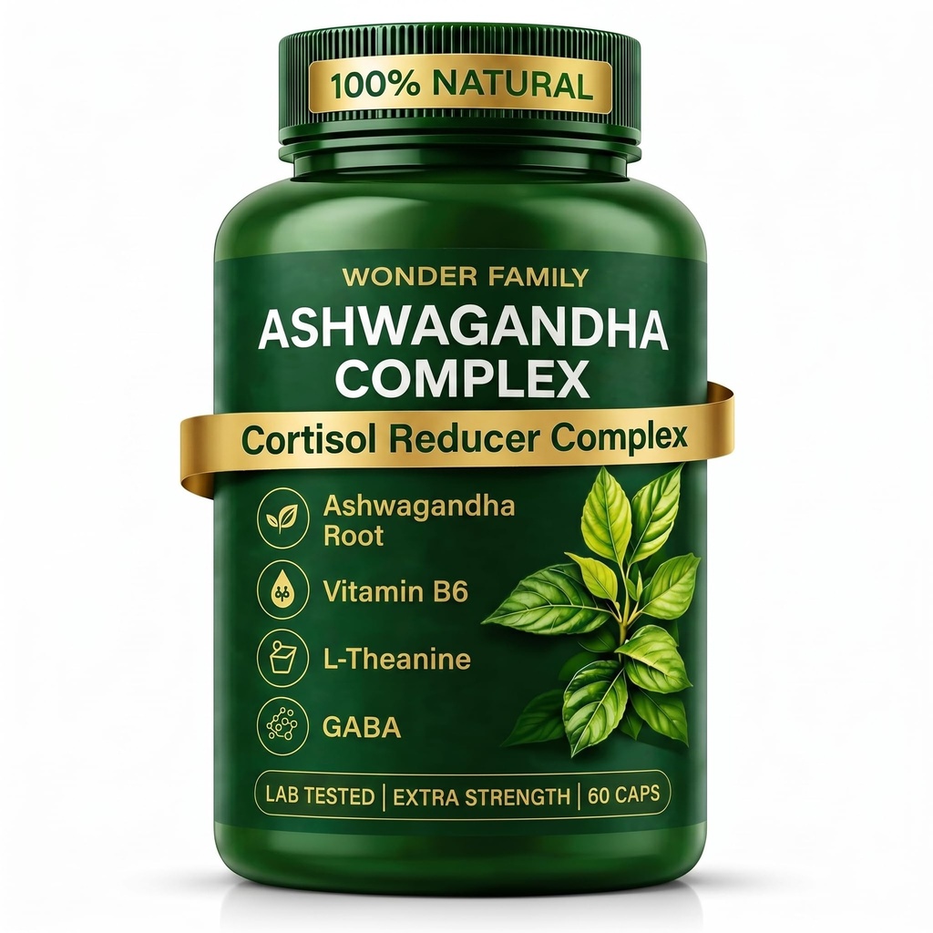 Ashwagandha Complex 800mg GABA, L-Theanine & B6 . Adaptogenic Support for Calm, Focus & Mood ... 60 kapselia