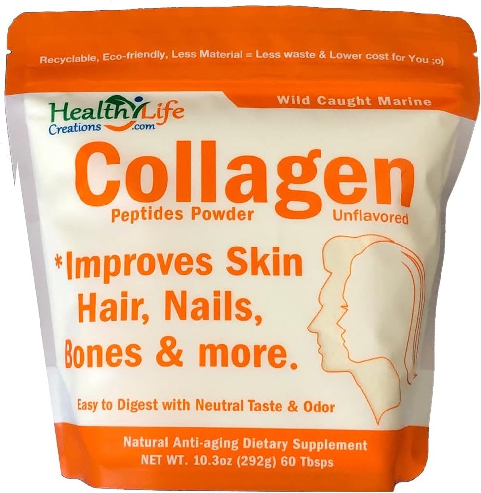 Marine Collagen Peptides Powder (Wild Caught) 10.3 oz - Mauton, nopea liukeneminen - Anti-Aging, Heal Gut & joints - sokeriton, gluteeniton, ei GMO