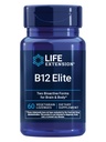 Life Extension B12 Elite, adenosylcobalamiini, metyylikobalamiini, kaksi aktiivista lomaketta aivojen terveyteen ja dopamiinin tuotantoon, ei-muuntogeeniset organismit, gluteeniton kasvissyöjä, 60 imeskelylääkettä