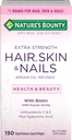 Nature's Bounty Optimal Solutions Hiusten iho & kynnet Extra vahvuus Softgels, 150