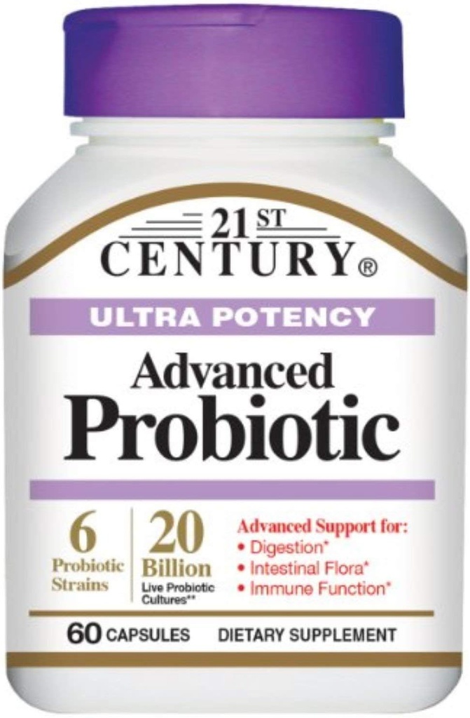 21th Century Ultra Potency Advanced Probiootti Kapselit 60 ea (Pack of 4)