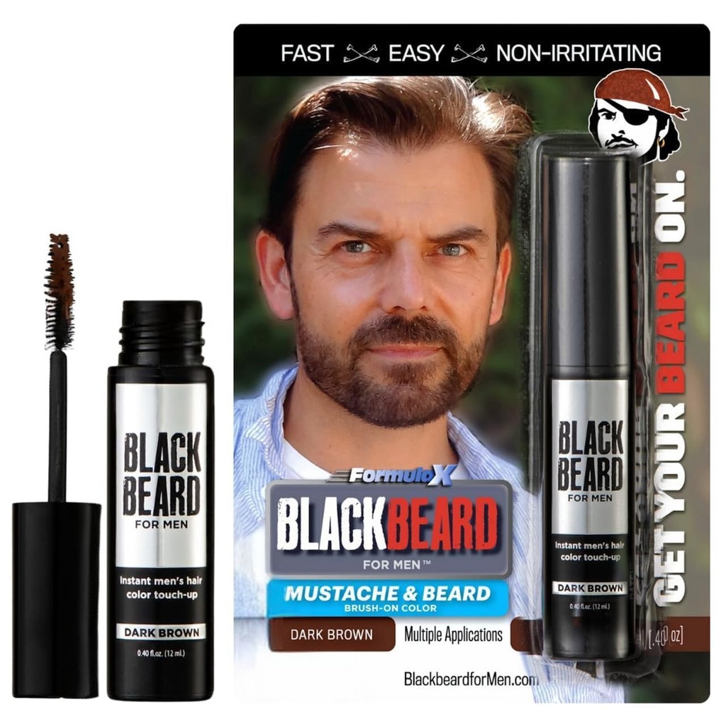 Mustaparta Men Instant parta väri ... koko päivän parta, viikset, kulmakarva ja Sideburns väri ... Väliaikainen, hypoallergenic parta väriaine Vaihtoehtoinen... jopa 45 sovellusta...