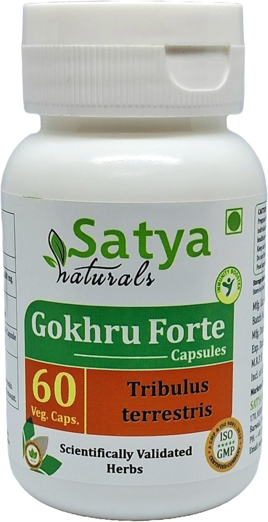 Gokhru Forte Kapselit 500 mg. 60 Veg. Kapseli Gokharu (Tribulus Terrestris) Pura kapselit miehille ja naisille