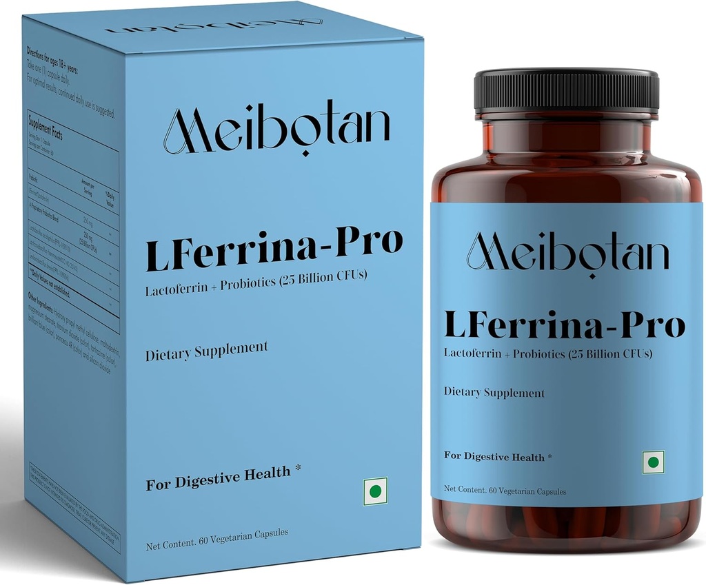 laktoferriini täydentää probiootit miehille ja naisille - stimuloi immuunijärjestelmää, sääntelee rautaa aineenvaihduntaa, digestio, immuniteetin tuki - 60 Veg kapselia