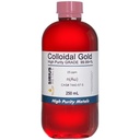 Todellinen kolloidinen kulta 25 ppm - 99,99+% Puhtaus - 250 ml (8,45 Fl Oz) kirkkaassa BPA-vapaassa muovipullossa - valmistettu Yhdysvalloissa