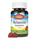 Carlson - Melatoniini Gummies, 2,5 mg, Terve uni, Edistää rentoutumista, luonnon mansikka maku, 60 Gummies