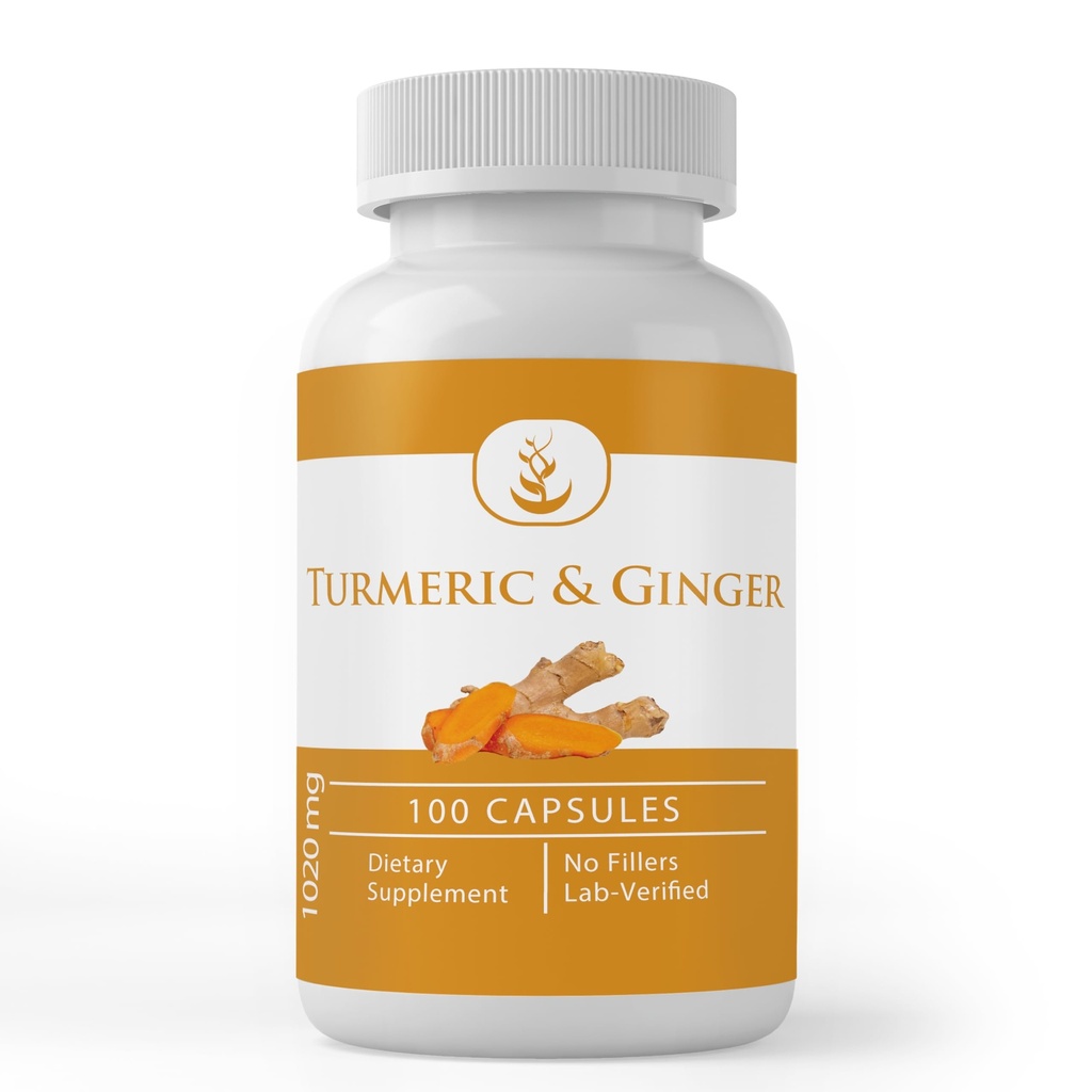 Rena originalingredienser gurkmeja Curcumin & Ginger, (100 kapslar) Alltid rena, inga tillsatser eller fillers, Lab Verified (100 kapslar)