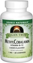 Source Naturals Vegaanimetyylikobalamiini, B-12-vitamiini Cherry Flavored Dietary Supplement, 1 Mg - 60 Lozenges
