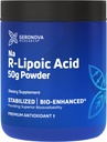 Geronova Tutkimus Bio-Enhanced Na R-lipoic Acid Powder, 50g - 4 kuukauden toimitus - Vakautettu R Alpha Lipoic Acid Powder for Flexible Annostus - Helppo sekoittaminen ja tehostettu Imeytyminen Nerve tuki täydentää