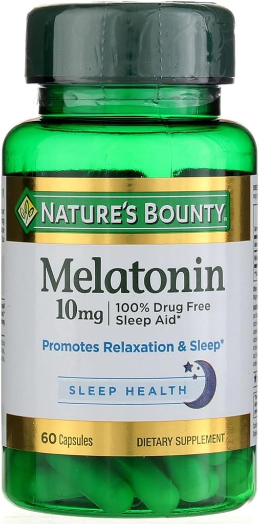 Luonnon Bounty Melatoniini 10mg kapselit 60 ea (Pakki 2)