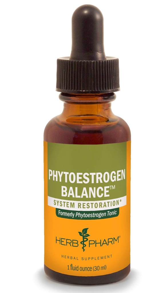 Herb Pharm Phytoestrogen Balance Liquid Herbal Formel för kvinnlig reproduktivt systemstöd - 1 Ounce