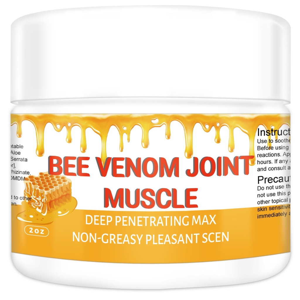 Organic Bee Venom Therapy Serum, Professional Joint & Muscle & Bone Release Cream - 24 tuntia rauhoittava tehokas Release takaisin, Kaula, Käsi, Jalka, Polvi, Lihas, Lihas, Hip, Herme