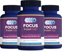 Focus Relief Plus Dry Eye Formel (270 ct. 90 Day Supply) Dry Eye Omega 3 Supplement - Dry Eye Relief Supplement - Omega 3 Fish Oil för torrt öga