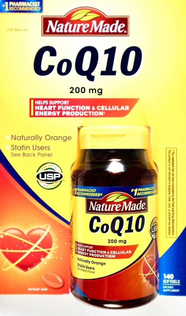 Nature Made Coq10 200 Mg, naturligt orange, värdestorlek, 140 greve Softgels