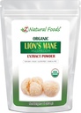 Z Natural Foods Organic Lion Mane Mushroom Extract Powder, Vitamin-Rich Superfood Powder, Perfekt för Te och Smoothies, Non-GMO, Vegan, Gluten-Free, Kosher, 1 lb.