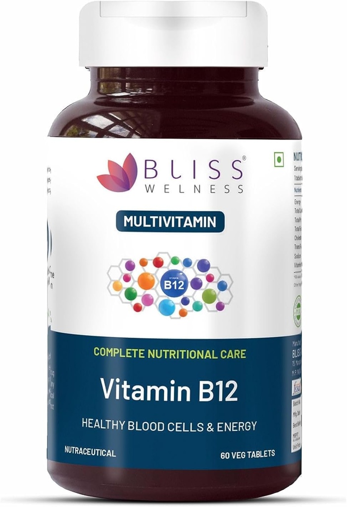 B12-vitamiini 100% RDA, kynokobalamiini, boost energiatasot Terve Hermosto Function Supplement miesten ja naisten - 60 kasvissyöjä Tabletit