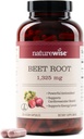 NatureWise Juurikapselit 1325mg kanssa Organic Beetroot - Typpioksidi Booster verenkiertoon ja Heart Health Support - Vegan, Gluteenittomat, ei-GMO - 240 kapselia[120 päivän tarjonta]