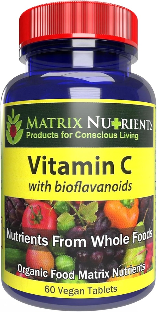 C-vitamiini - Premium laatu BIOFLAVANOIDS! - Korkein imeytymisnopeus, 100% Organic Natural Ingredients - Immuuni Boosting, energia nosto!- Vegaani tabletit (60ct)