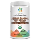 Certifierad organisk Ashwagandha Root Powder 16Oz -1Lb naturlig stress, hjärna och immunstöd. Förbättrar övergripande hälsa. Raw Superfood. 100% naturlig växtbaserade