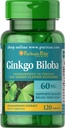 Puritaanit Pride Ginkgo Biloba Standardoitu uute 60 mg tabletti, 120