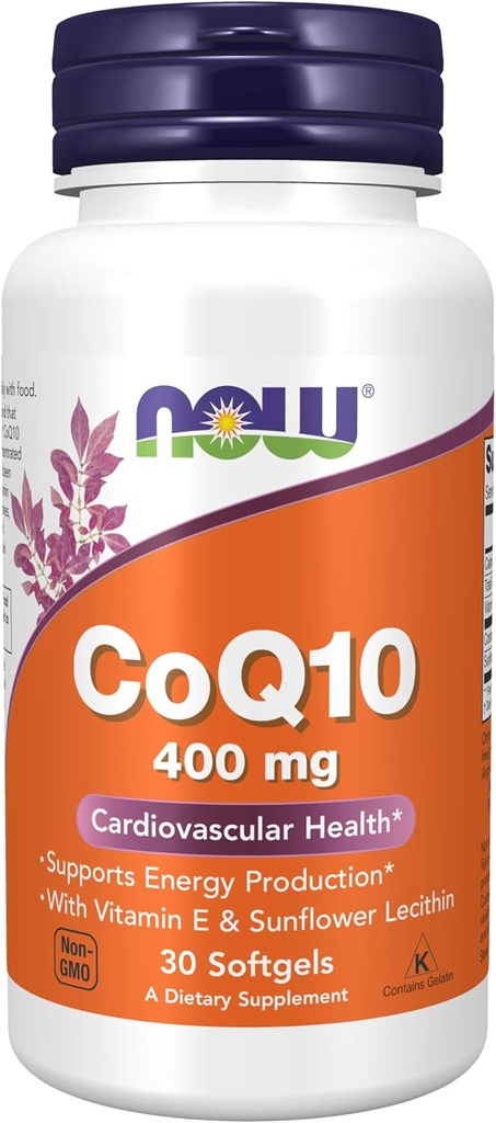 NYT Foods Supplements, CoQ10 400 mg, Pharmaceutical Grade, All-Trans Form tuotettu Fermentation, 30 Softgels