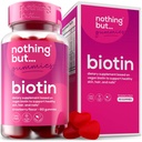 Biotin Gummies hiusten kasvua 5100 mikrog - hiukset, iho ja kynsien vitamiinit miehille ja naisille - foolihappo, vitamiinit A, C, E ja D ja extra vahvuus nopeampi hiusten ja kynsien kasvua, 60 Gummies